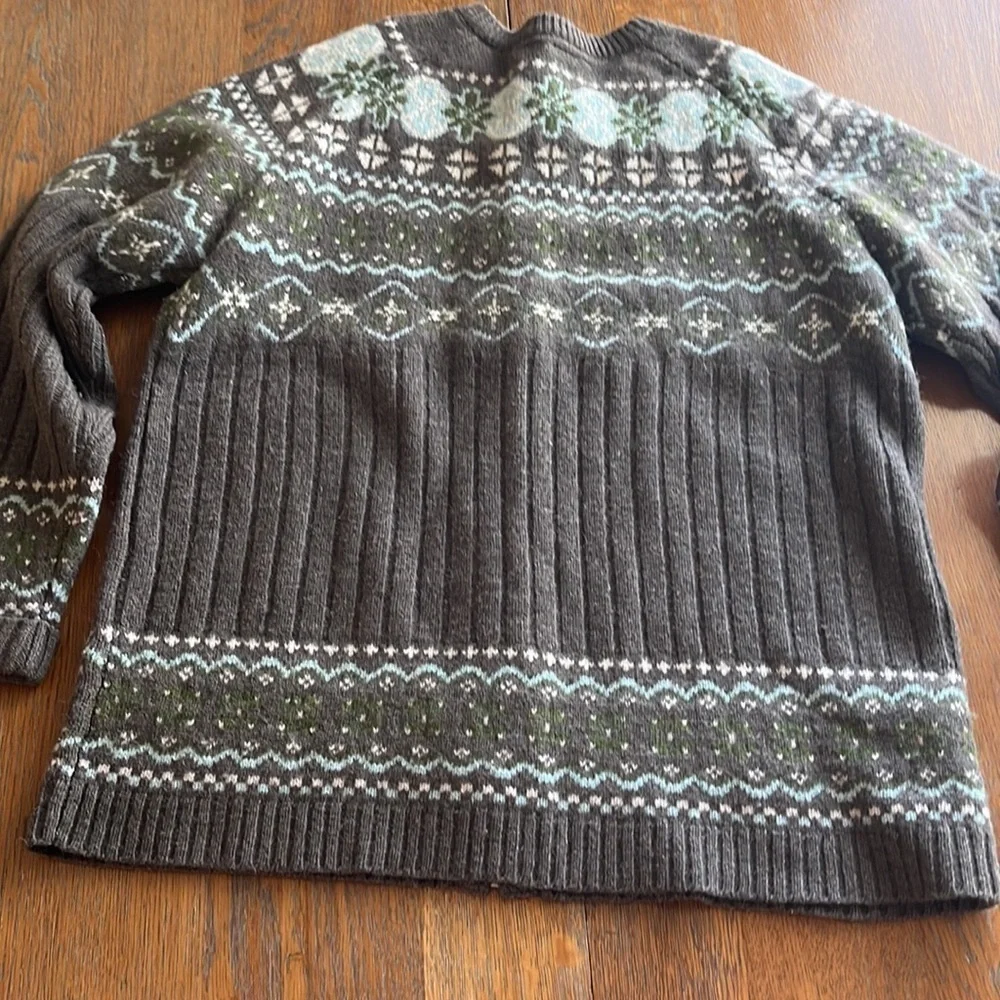 Field Gear Shetland Wool zip up cardigan size small long sleeves, dry clean